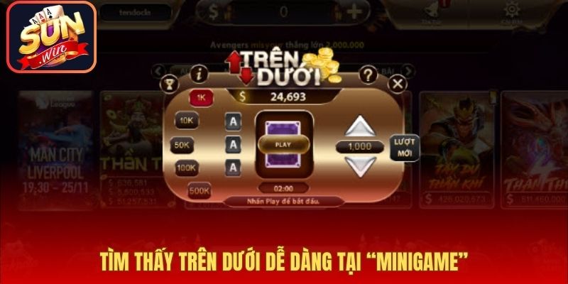 Tìm thấy Trên Dưới dễ dàng tại “Minigame”
